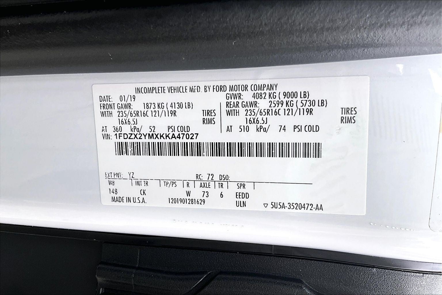 2019 Ford Transit Passenger Wagon T350