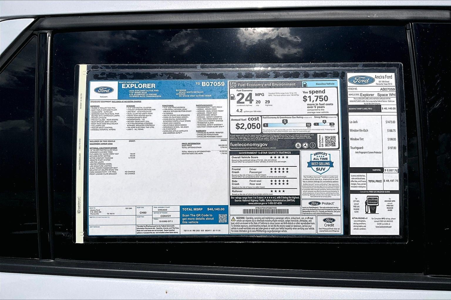 2026 Ford Explorer Active w/200A Pkg