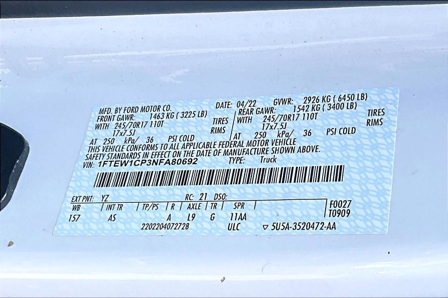 2022 Ford F-150 Base