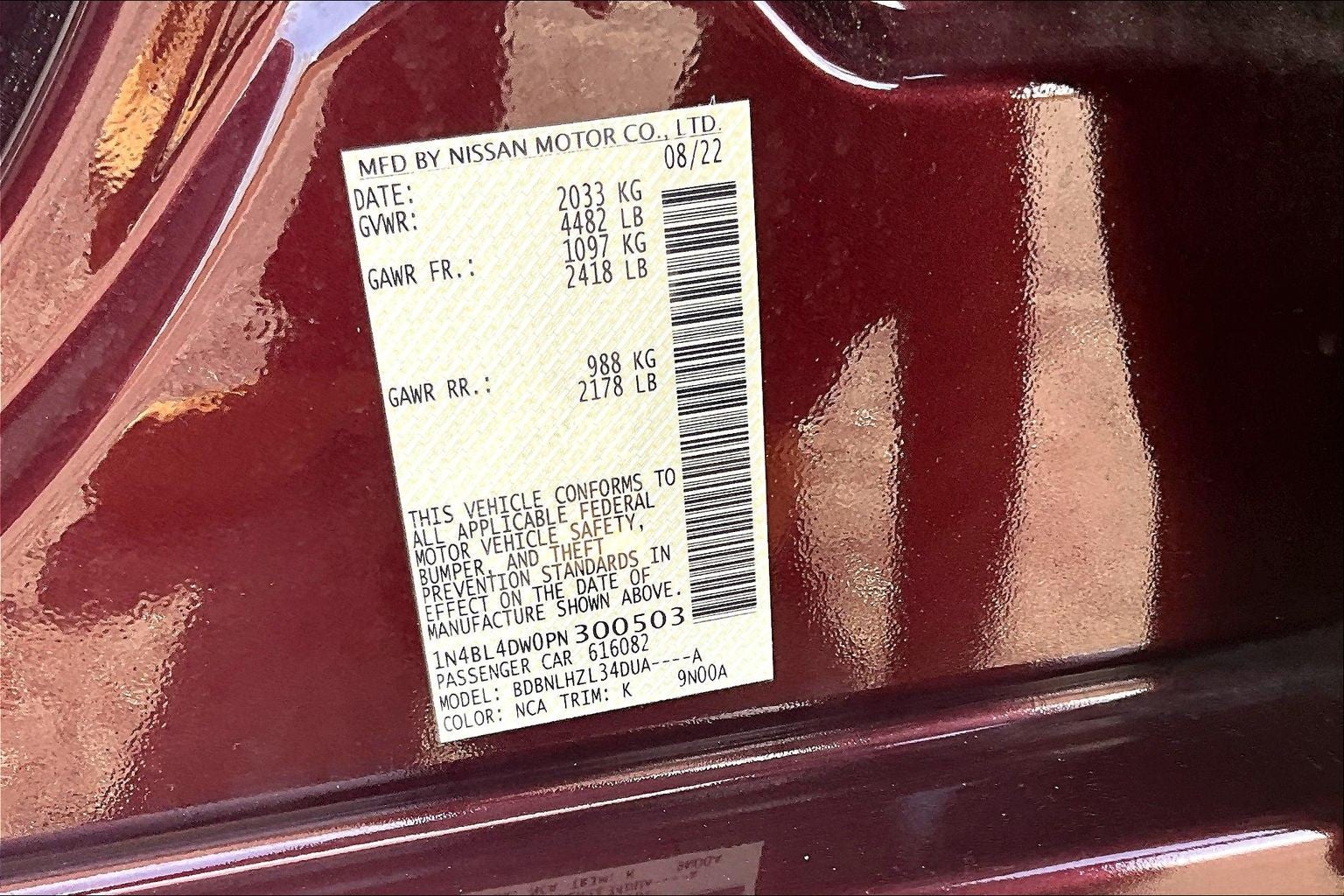 2023 Nissan Altima 2.5 SV