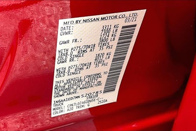 2021 Nissan Titan PRO-4X