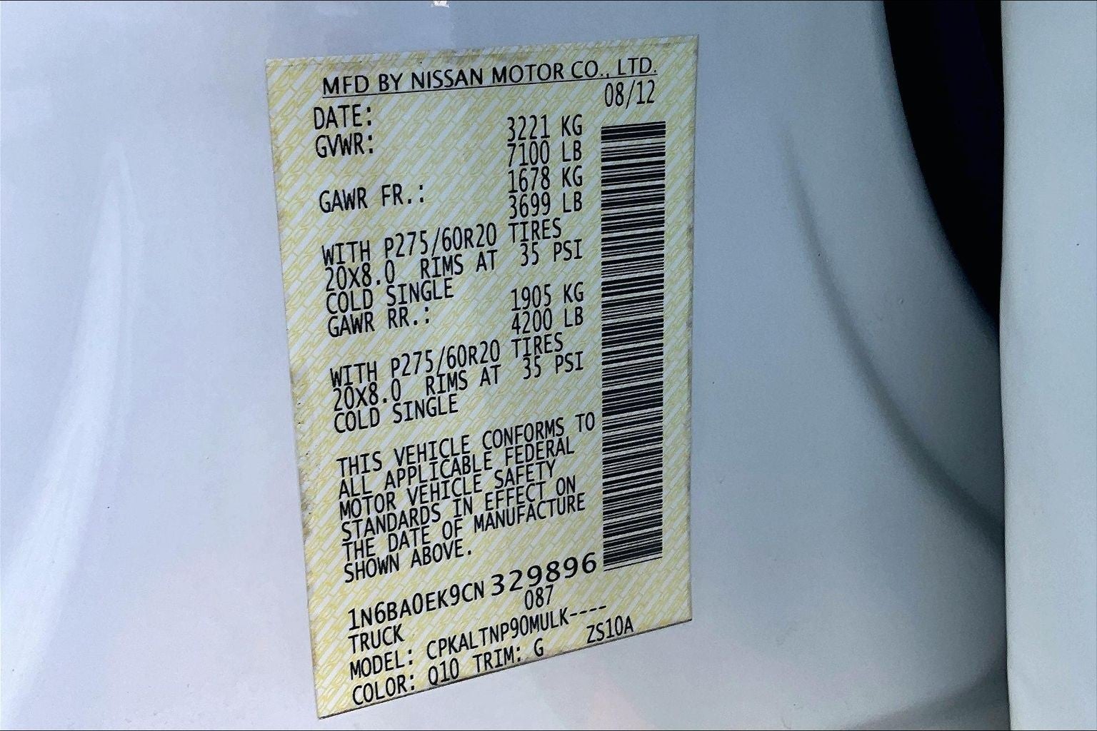 2012 Nissan Titan SV