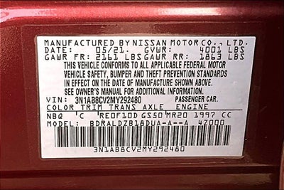 2021 Nissan Sentra SV