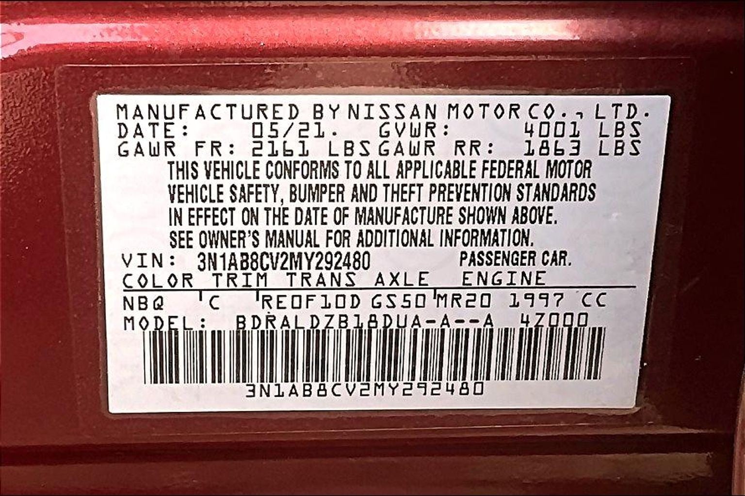 2021 Nissan Sentra SV